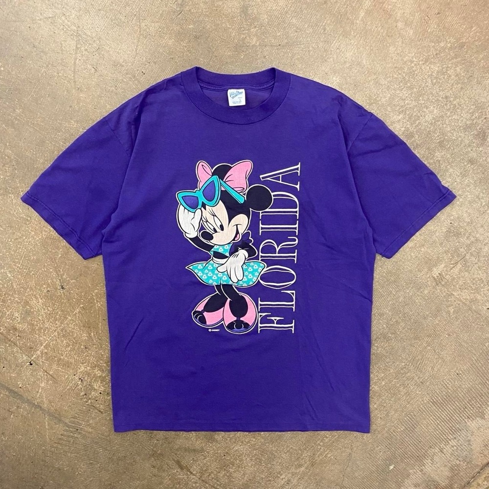 Vintage Disney Minnie Mouse Velva Sheen 90s DisneyWorld Florida T-Shirt Large